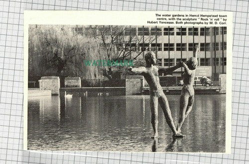 C1721) Rock n Roll Sculpture Hemel Hempstead  - 1971 Clip