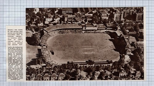 (5749) Lord's Cricket Ground Aerial View  -   1948 Clip
