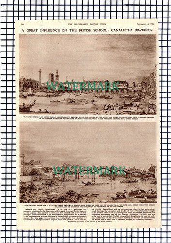 Canaletto Artist Exhibition Antonio Canale - 1953 Article