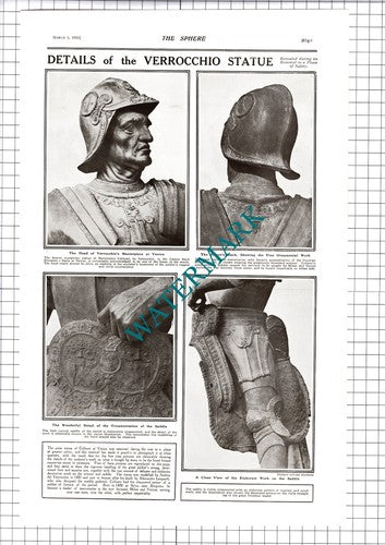 George Meredith Aldeburgh Poet /  Verrocchio Colleoni Statue Venice - 1919 Page