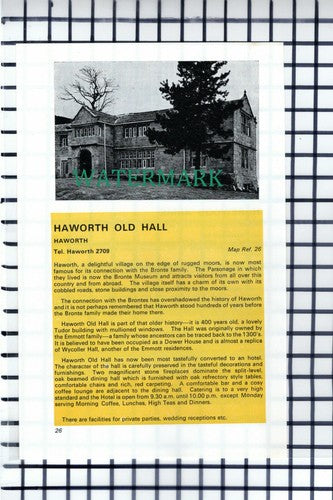 C6820) Haworth Old Hall / Harewood Arms Harewood Leeds James Storey  -  Cutting