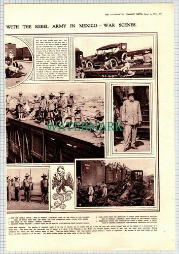 GENERAL CARRANZA Driver Rebel Army MEXICO  - 1914 Article