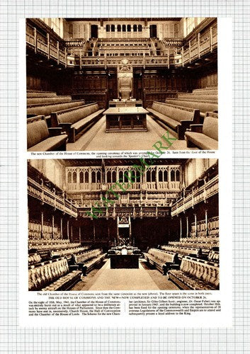 The House Of Commons Rebuilt After World War Two WW2 - 1950 Article / Print