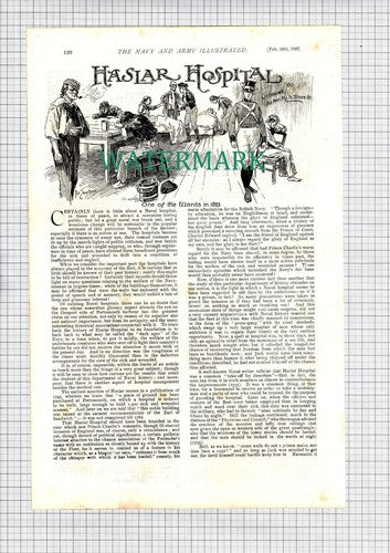 Haslar Naval Hospital Portsmouth  - 1897 Article