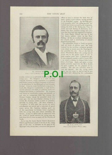 (5826) Leeds Men Yorkshire College Rev Lemoine  Francis Wrigley -  1896 Article