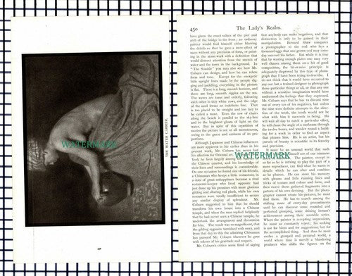 (7037) Alvin Langdon Coburn Artist Amber Reeves  - c.1909 Article