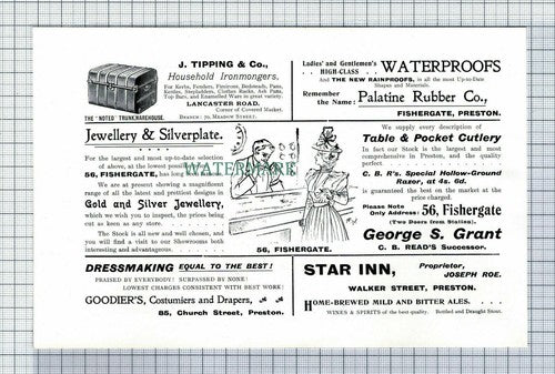 C7435) George S Grant Jeweller PRESTON  Advert  - 1902 Cutting