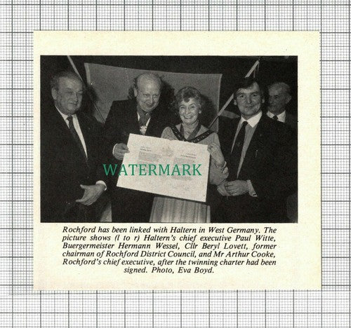C3005) Rochford Haltern P Witte Hermann Wessel Beryl Lovett Arthur Cooke 1985