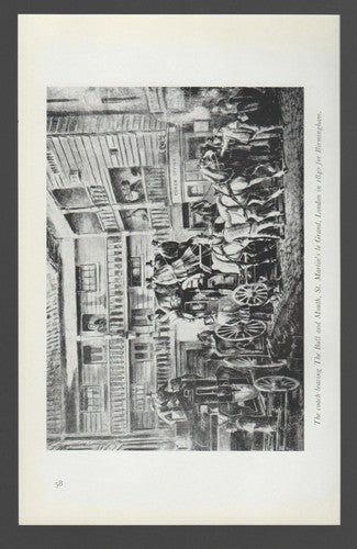 The Lion Shrewsbury / Bull and Mouth St Martin's le Grand London - 1950s Print