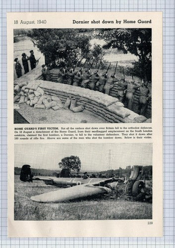 (5764) Dornier Shot Down By Home Guard South London  - c.1946  Clip