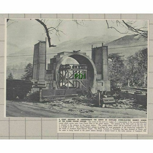 Clunie Power Station Commemorative Archway -  1951 News Cutting