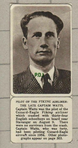 (5160) Captain Watts Pilot of Viking Airliner Stavanger Crash   1961 SMALL Clip