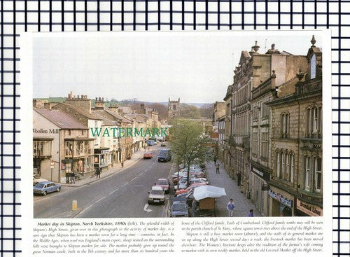 (7875) Skipton North Yorkshire High Street  - 1980s 2-Part Cutting