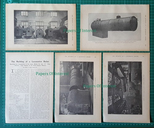 (6669) Building A Locomotive Boiler Z Class Atlantic North Eastern Railway 1917