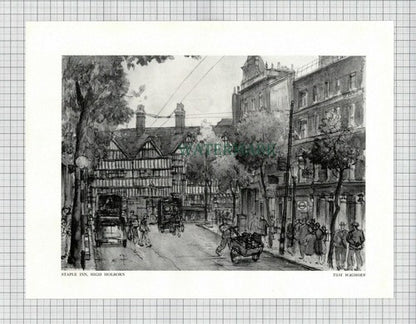 (8510) The Monument London Kenneth Steel / Staple Inn Holborn Tom Waghorn - 1948