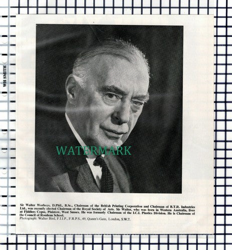 Sir Walter Worboys BTR Industries Fiddlers Copse Plaistow -1967 Clipping / Print