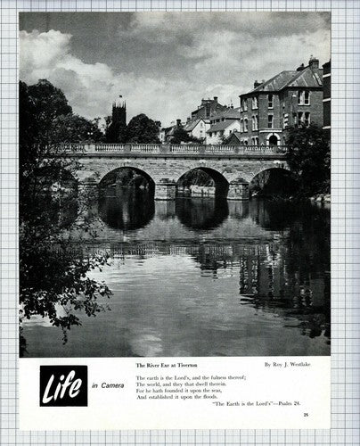 (6306) The River Exe At Tiverton Devon - 1968 Cutting