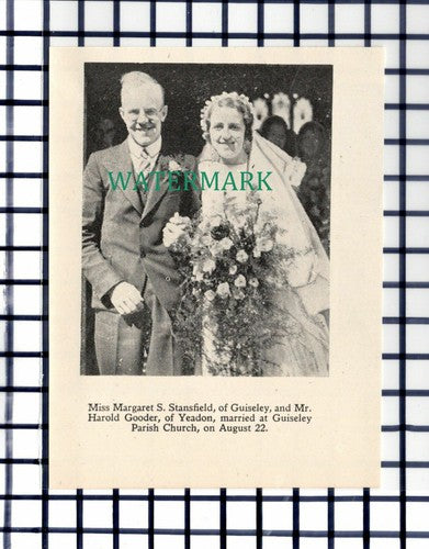 C7088) Miss Margaret Stansfield Guiseley Harold Gooder Yeadon  - 1936