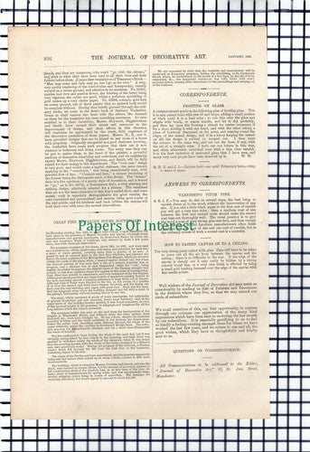 X1404) Falcon House Southwark Great Fire Crowden & Garrod Brush  - 1896 Cutting