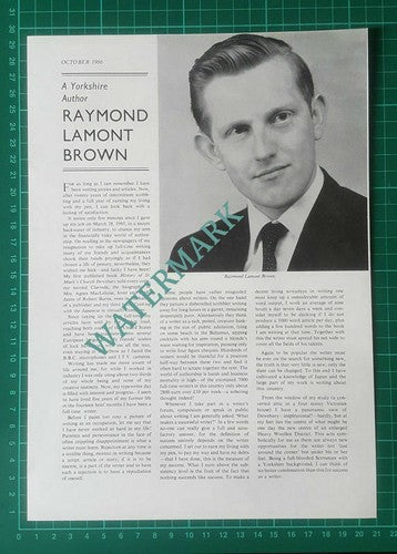 (43) Raymond Lamont Brown Yorkshire Author - 1966 Article