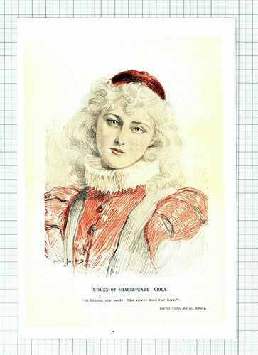 (5958) Viola William Shakespeare - 1897 Print