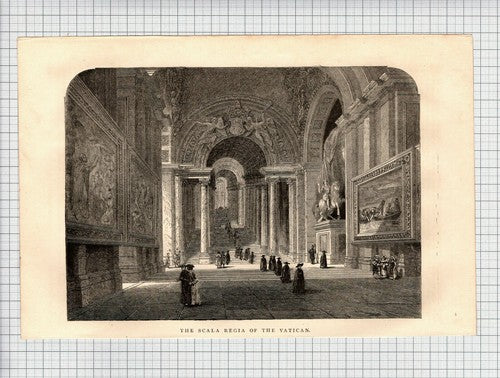(6158) The Scala Regia Of The Vatican  - 1870 Print