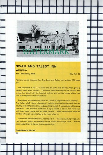 C6830) Stansfield Arms Apperley Bridge / Swan & Talbot Wetherby JD Allen Cutting