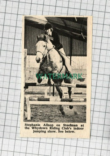 C1890) Stephanie Allsop On Steelman Horse Jumping Whydown Riding Club - 1969