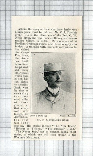 Mr C J Cutcliffe Hyne Story Writer Bibury Bradford Grammar   1897 Small Cutting