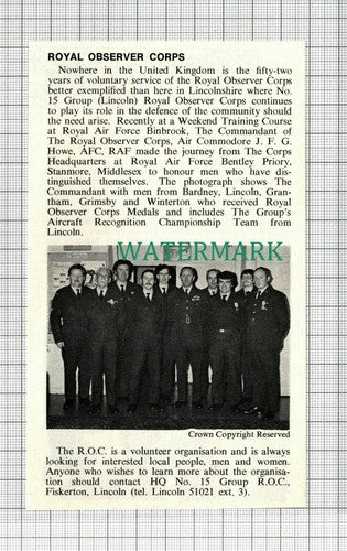 C2810) No 15 Group Lincoln Royal Observer Corps RAF Binbrook Howe - 1978 Clip
