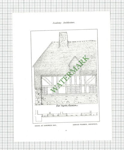 House at Sandwich Bay Mrs Chard Gerald Warren Architect - c.1927 Book Prints
