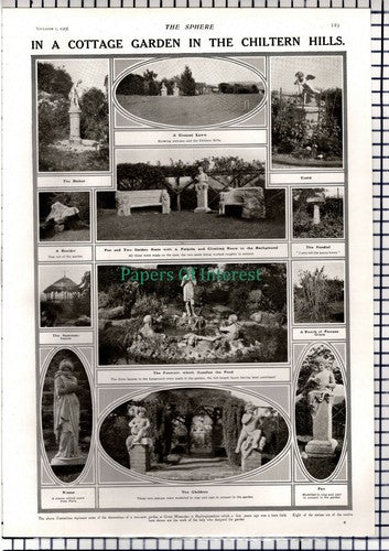 Great Missenden Buckinghamshire Garden   - 1913 News Page / Print