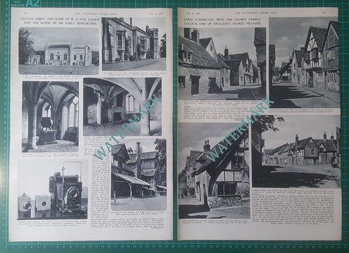 Lacock Abbey William Henry Fox-Talbot  - 1950 Article / Print