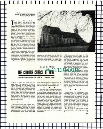 (7069) Tilty Church Essex - 1970 Article