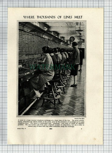 (6813) GPO General Post Office Workers - c.1930s Cutting