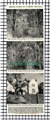 X1507) Piccott's End Hemel Hempstead Murals Found A C Lindley - 1953 Cutting