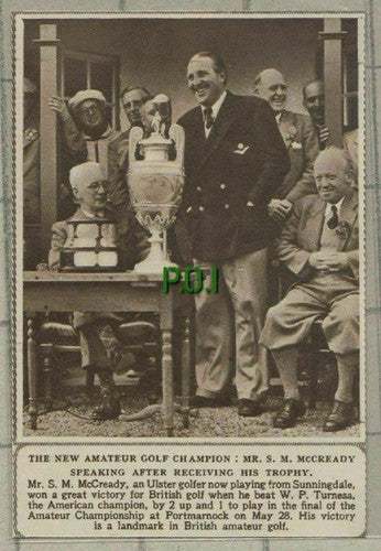 (C497) Mr S M McCready Ulster Golf Champion Sunningdale Portmarnock 1949 Cutting