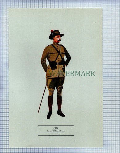 COLDSTREAM GUARDS Captain PRINT 1970 (X1678)