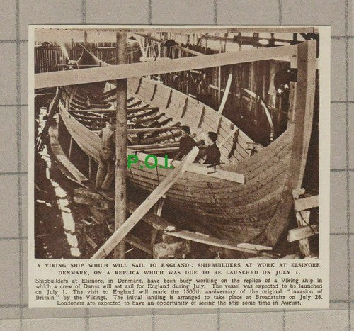 C1893) Elsinore Denmark Shipbuilders Make Replica Viking Ship - 1949 Clip