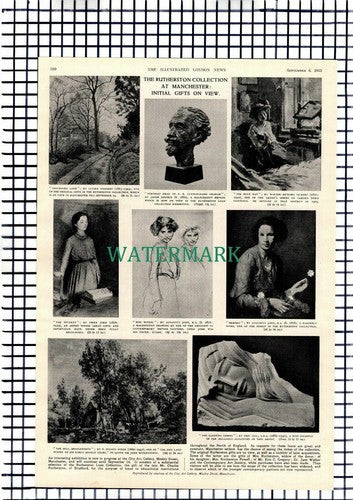 Mr Charles Rutherston Loan Art  Collection  - 1952 Article