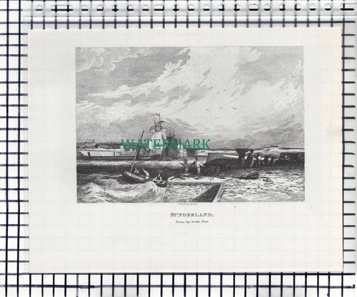Framwellgate Durham / Sunderland From Pier - c.1960s Book Print