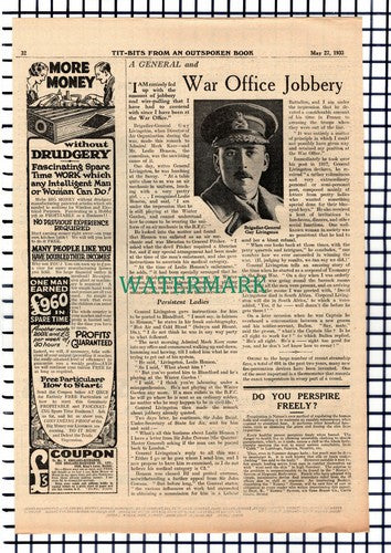 X1490) Brig Gen Guy Livingston  Admiral Mark Kerr - 1933 Article