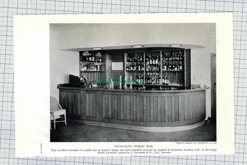 C7795) Goddard Arms Hotel Swindon / Eagle Hotel Devenish -c.1950s Print /Cutting