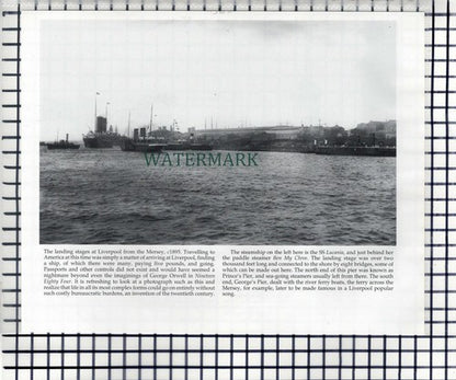 George's Landing Stage Liverpool / From The Mersey -   Book Print