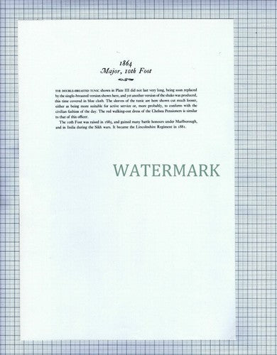 10TH FOOT Major  - PRINT c.1970