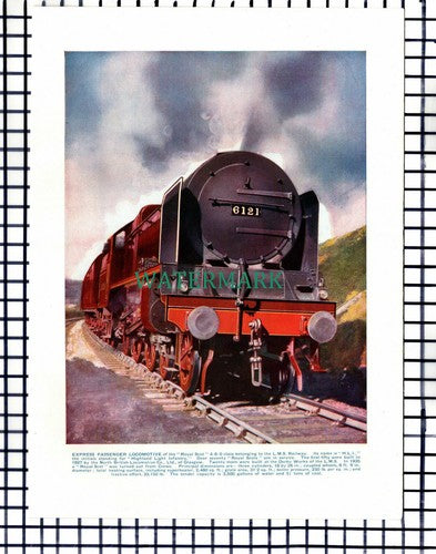 (7337) Royal Scot LMS Railway HLI Highland Light - 1930s Print / Illustration