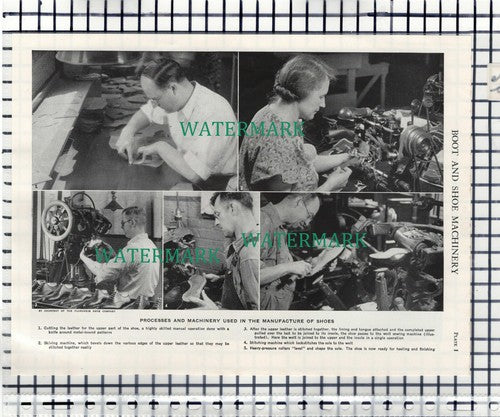 (96) Florsheim Shoe Company  Boot & Shoe Machinery - c.1950s Cutting