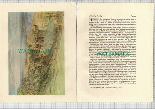 (8591) HASTINGS Sussex Sidney Causer - 2-Part 1948 Print / Cutting