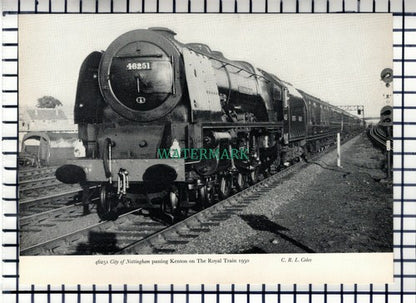 (7380) City Stoke On Trent Railway Locomotive Tebay Nottingham Kenton - Cutting