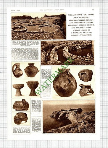 Dr L Bernabo BREA Aeolian Islands Lipari Panarea  -1952 Article